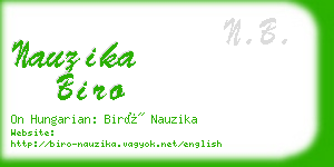 nauzika biro business card